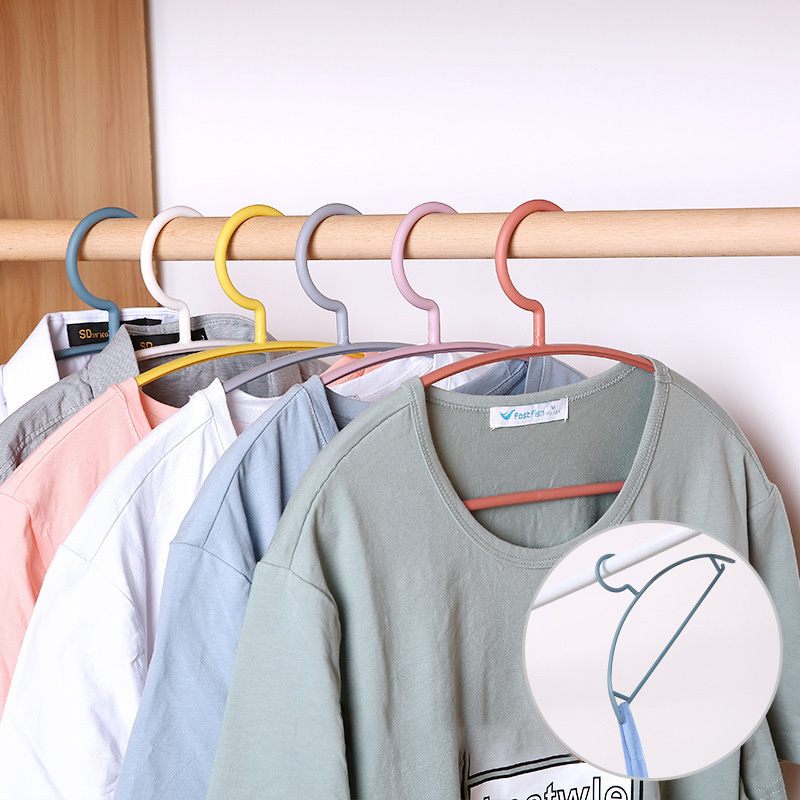 Adult non-slip anti-shoulder corner seamless hanger household hanger multi-functional clothes hanger plastic clothes hanger hook drying rack