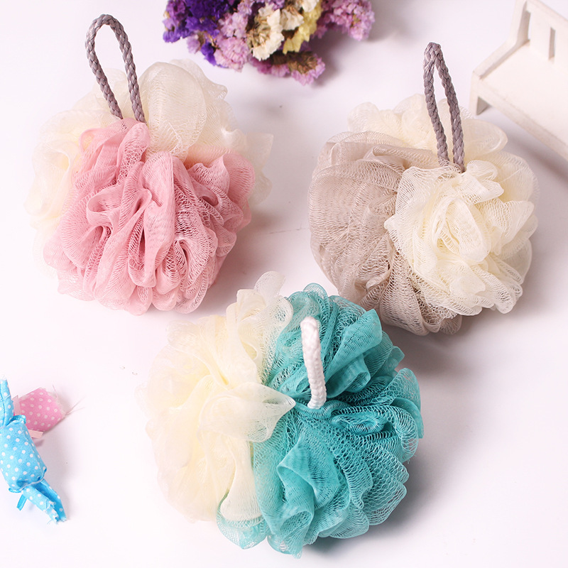 Two-color foaming rich bath ball new color matching large bath flower bath ball bath ball adult bath supplies