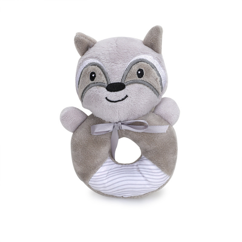 BBSKY baby plush cartoon animal toy rattle hand grip stick baby hand rattle BB stick hand ring rocking stick
