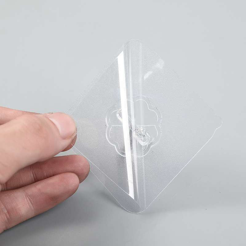 Transparent hook non-perforated sticky hook stall wholesale strong seamless hook plastic creative bathroom kitchen hook