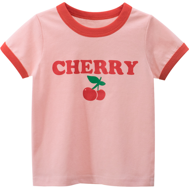 27home Korean children's clothing 2024 summer girls short sleeve T-shirt children's clothing factory direct a generation of hair