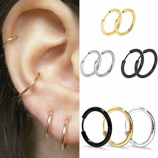 Три пары японских и корейских европейских и американских AliExpress Amazon панк-кольца не выцветающие серьги оптом