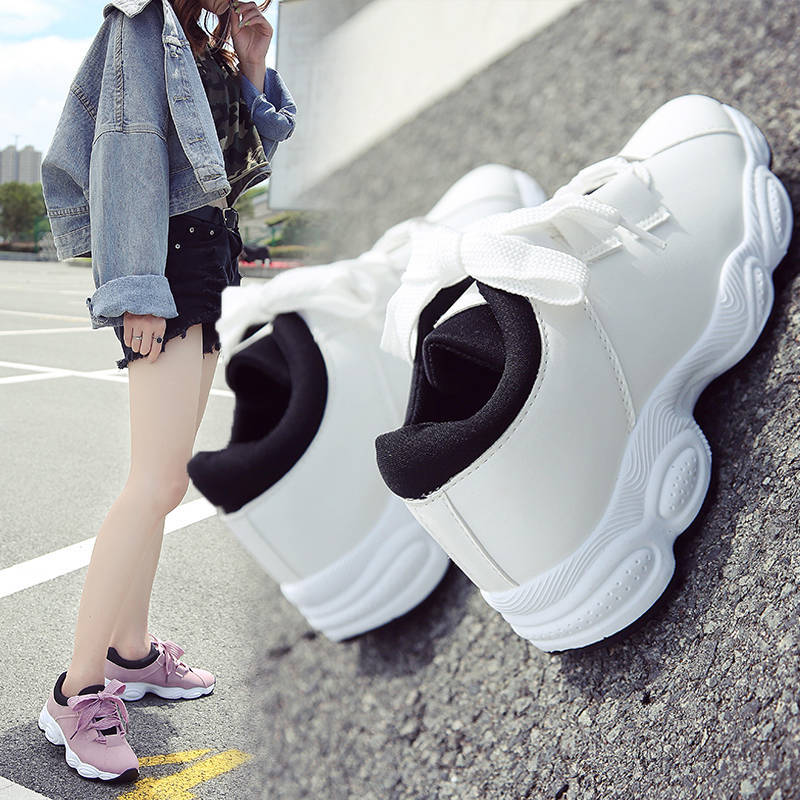 2022 New Women's Shoes Casual Shoes Korean Style Student Platform Sneakers Running Shoes ins Women's Shoes Trendy Shoes