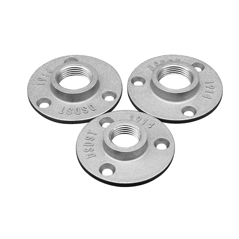 loft aluminum alloy flange plate three holes four holes crafts water pipe storage rack shelf base flange