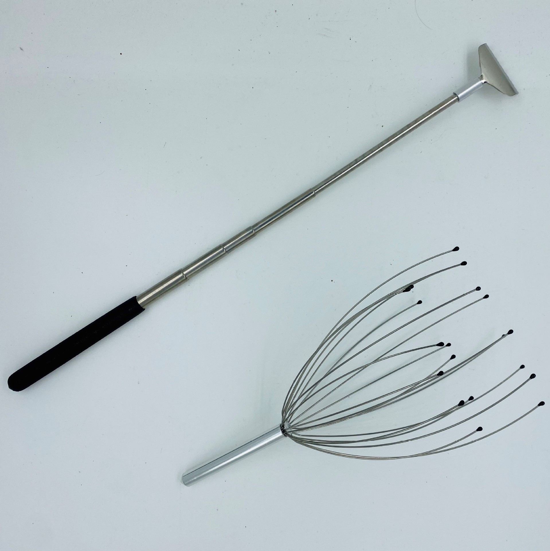 Stainless steel wire head instrument massage claw head massager 20 claw stainless steel telescopic back scratching claw set