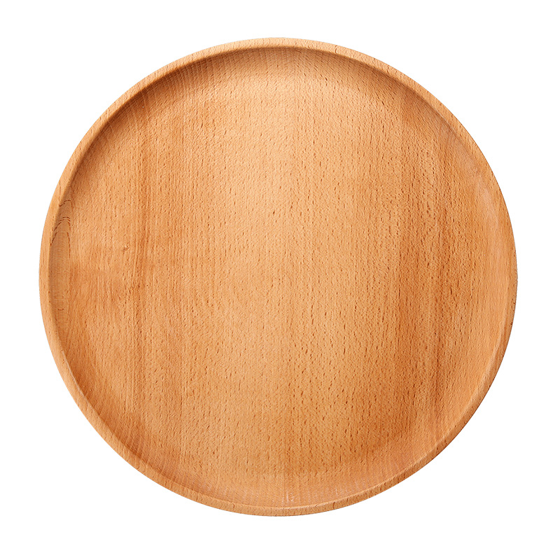 Beech Wood Wooden Tray Dinner Plate Tea Tray Household Cup Plate Steak Coffee Plate Rectangular Plate Bread Fruit Plate