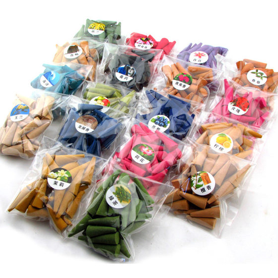 Wholesale small package tower incense cone fragrance strong aromatic indoor toilet deodorant air fresh cross-border in stock