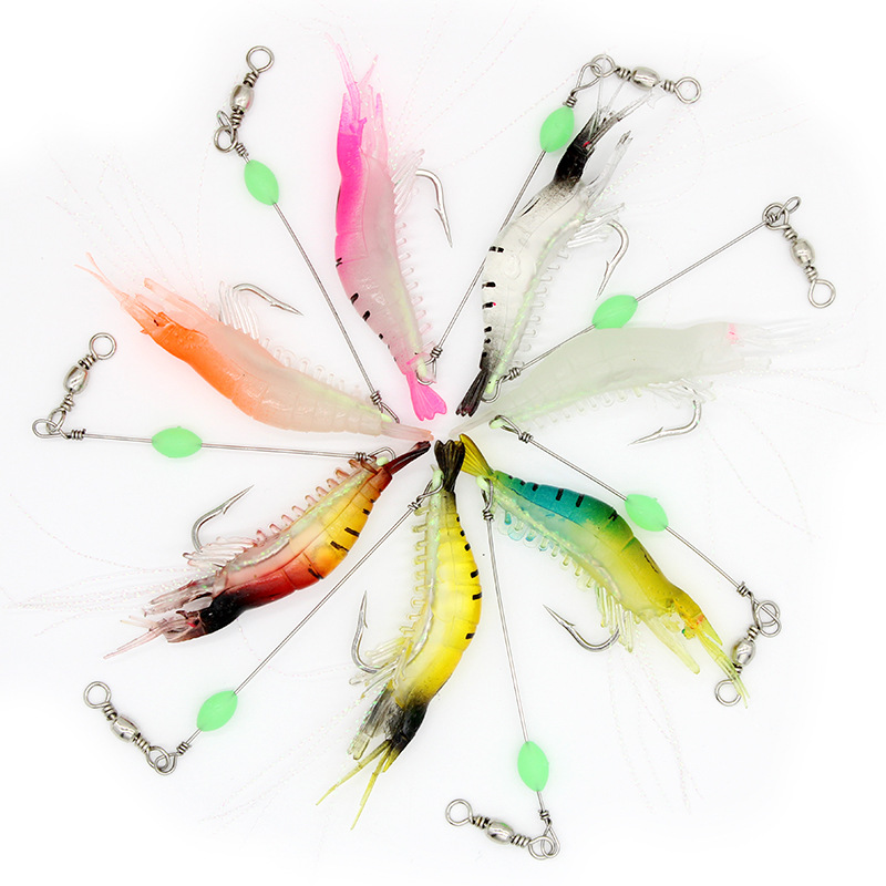 Luya bait hanging soft bait shrimp fake bait fish bait simulation prawn bionic soft shrimp Luya fake shrimp simulation shrimp wholesale