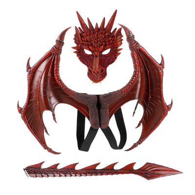 Halloween Halloween children's party decoration dragon wings tail mask suit cosplay props