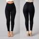 Imitation jeans ladies high waist leggings outside spring large size black pencil pants