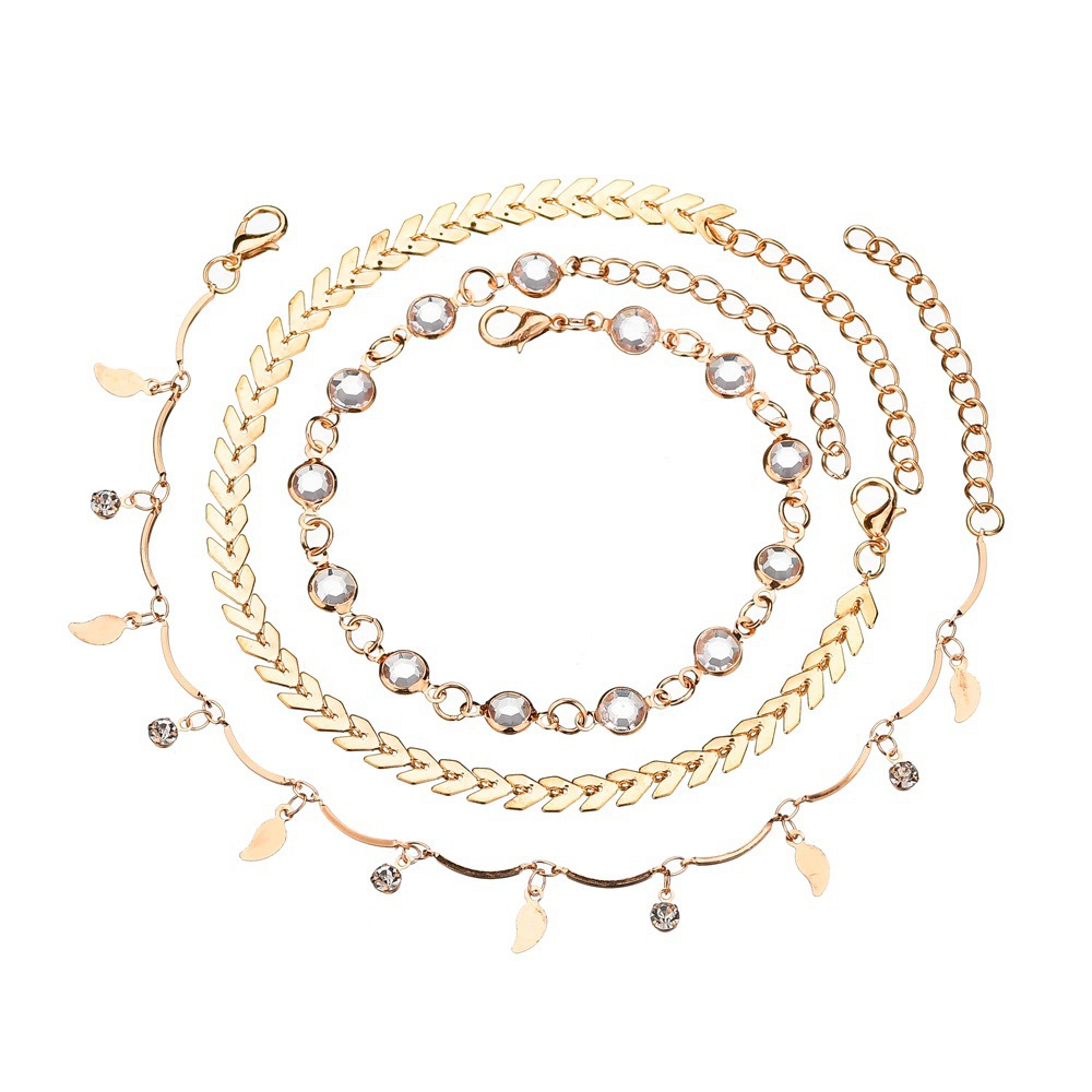 wish New Anklet Fashion Bohemian Beach Shell Anklet Two-piece Set for Men and Women Beach Anklets