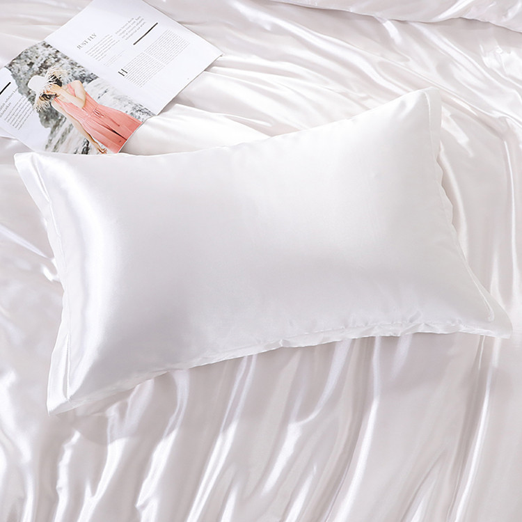Summer double-sided silk pillowcase Ice Silk pillow towel silk pillowcase plain single double pillowcase factory wholesale