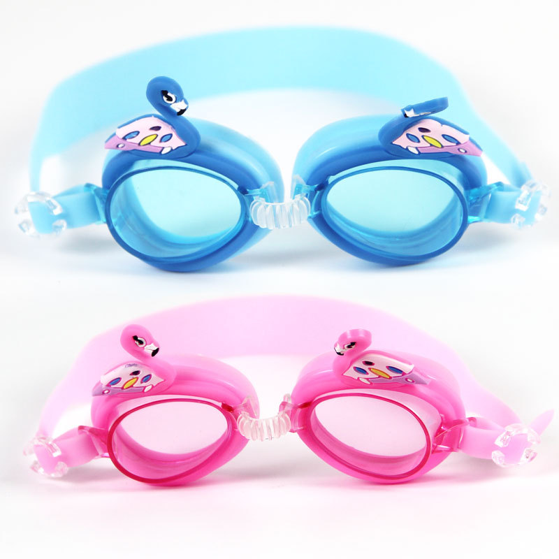 New pink small fish cartoon children swimming goggles for boys and girls children baby waterproof anti-fog HD crab swimming goggles