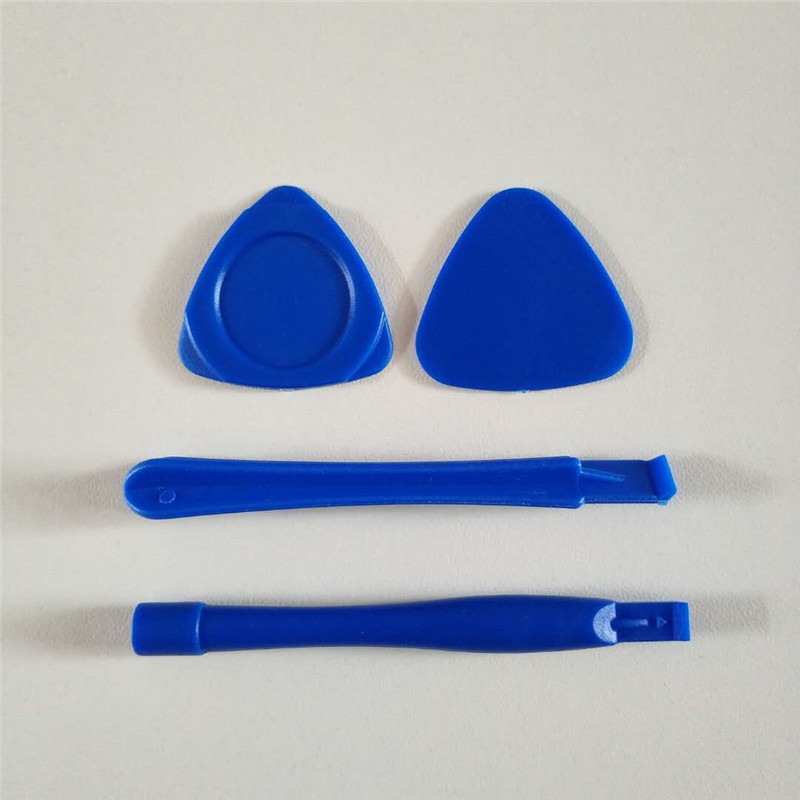 青いプラスチックの厚い三角片/薄い三角片オレンジ/青い方が丸いステンレスの三角片をこじ開けて棒を外します。|undefined