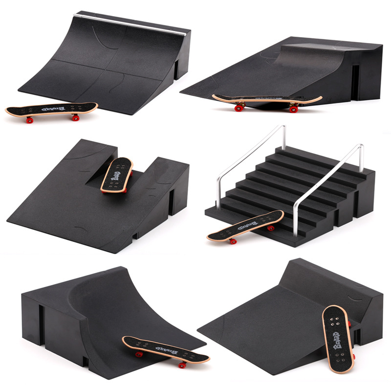 Stall alloy finger skateboard platform site combination 6 scene props new exotic children's toys suit cross-border