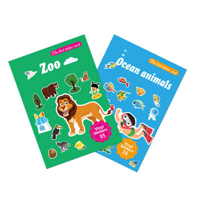 Cross-border wholesale stickers children's DIY scene stickers marine animal dressing fun puzzle stickers sticker book