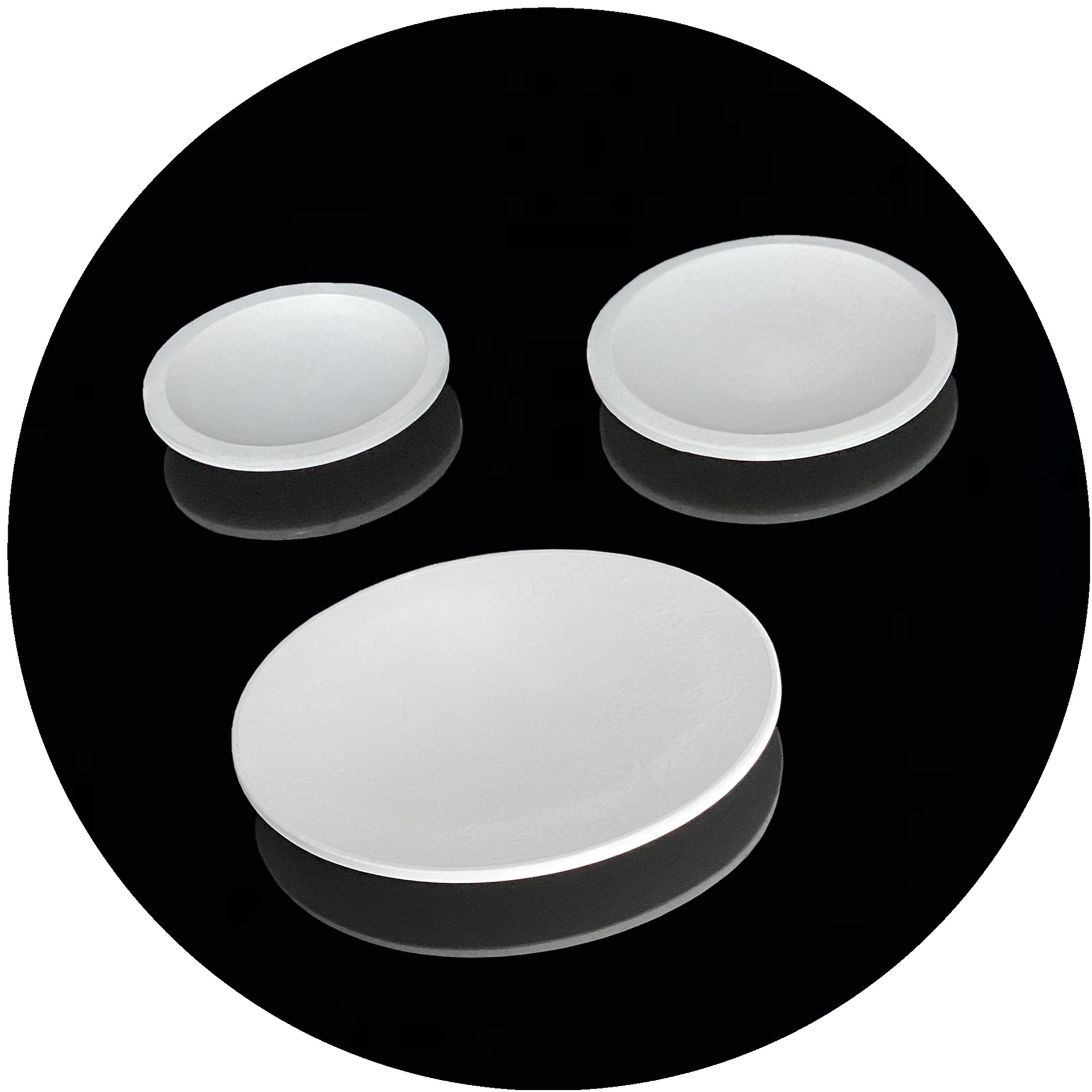 Corrosion-resistant and high-temperature resistant polytetrafluoroethylene watch glass PTFE volatile plate round Teflon 60/70/80/100mm