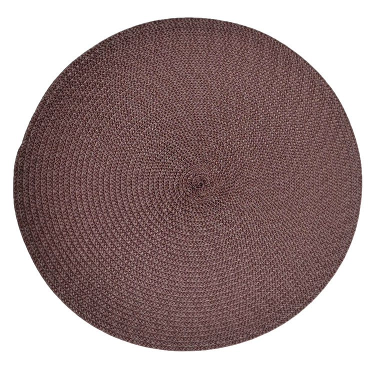 Simple Solid Color pp Woven Placemat Heat Insulation Mat Multicolor Placemat Decorative Mat Dining Table Western Placemat Children's Mat Cup Bowl Mat