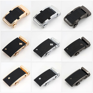 New matte men's automatic buckle alloy belt buckle pants take the lead belt buckle pants with cards, laser logo