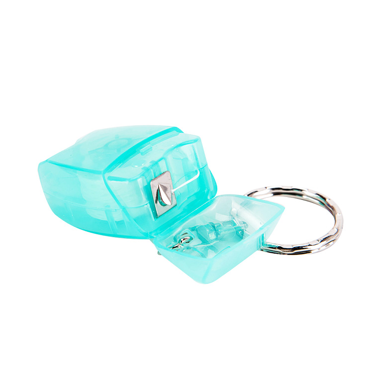 Dental Shape Flossing Oral Cleaning Tooth Tool Flat Floss with Custom Imprint Tooth Shape Decorative Keychain Portable