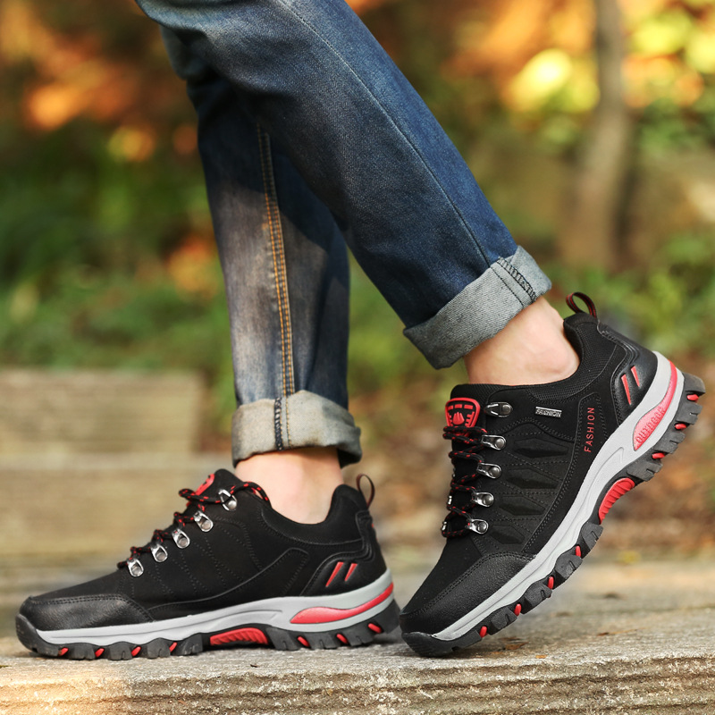 8018 Outdoor Hiking Shoes Low-top Lovers Casual Sports Shoes Hiking Cross-country Shoes Cross-border Large Size Men's and Women's Shoes