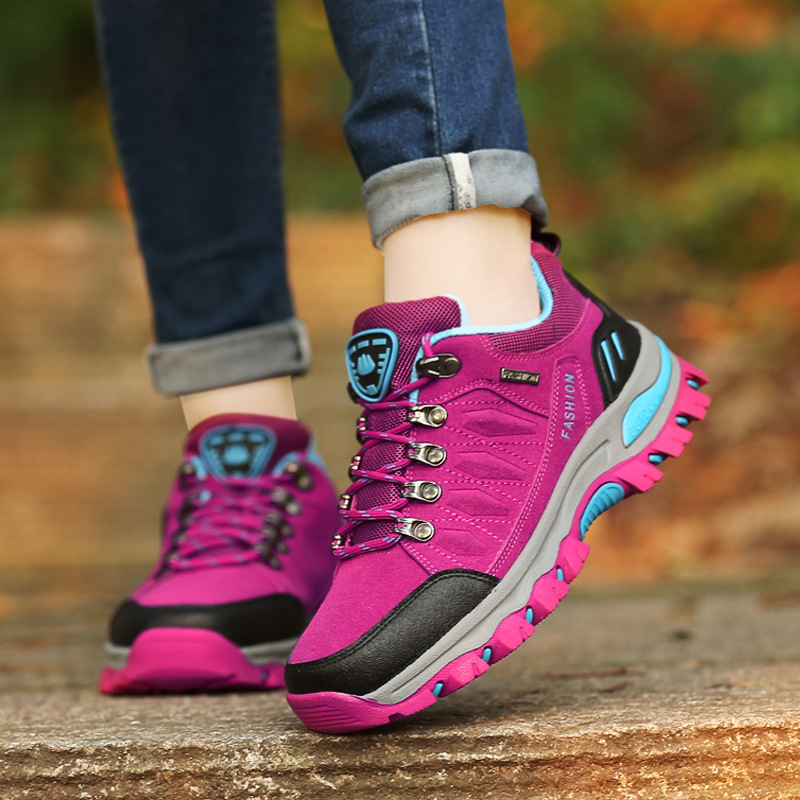 8018 Outdoor Hiking Shoes Low-top Lovers Casual Sports Shoes Hiking Cross-country Shoes Cross-border Large Size Men's and Women's Shoes