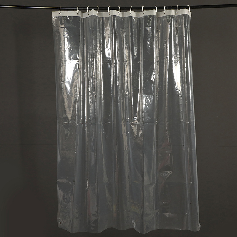 Cross-border spot PEVA transparent magnetic shower curtain environmentally friendly white frosted waterproof curtain Amazon factory supply