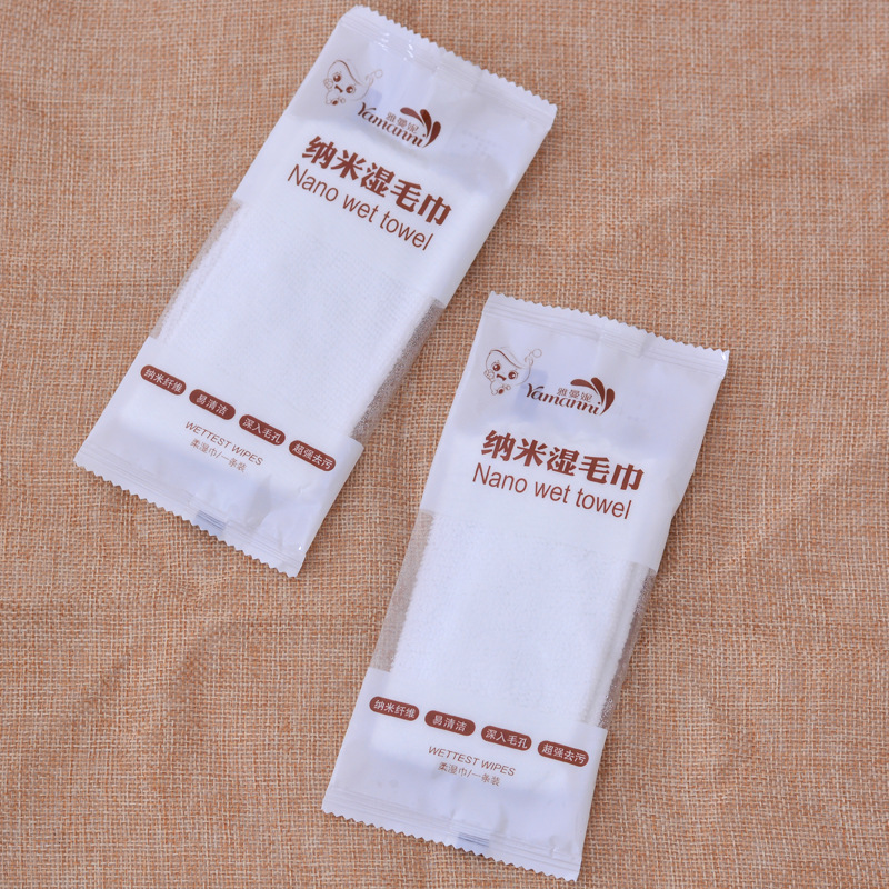 Catering Hotel Wet Wipes Universal Disposable Wet Towel Hot Pot Restaurant Hand Small Towel Printable LOGO