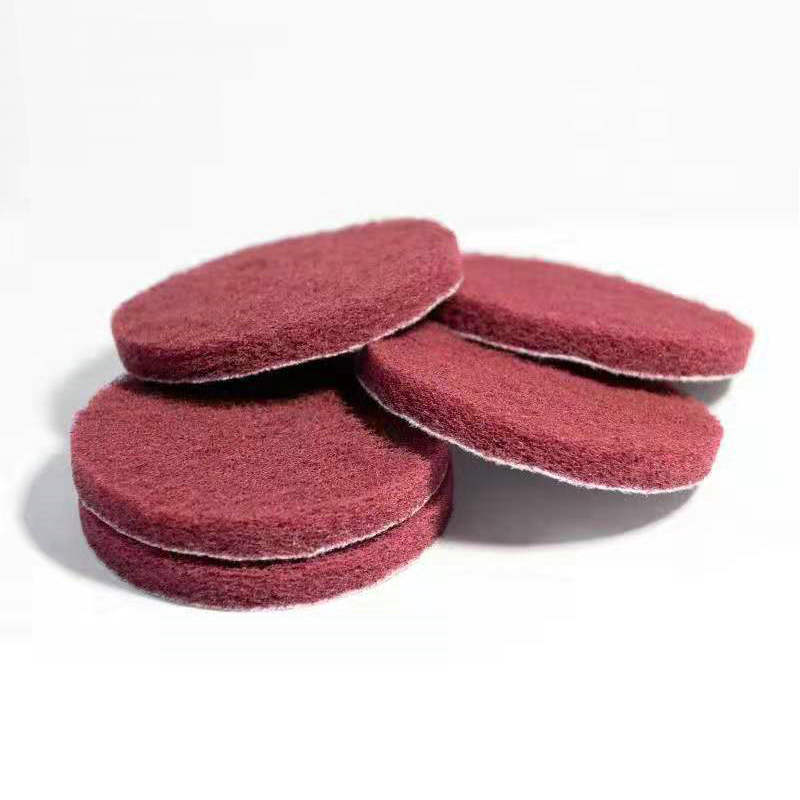 Industrial scouring cloth wholesale 4 inch 5 inch nylon Emery brushed cloth kitchen cleaning polishing flocking scouring cloth