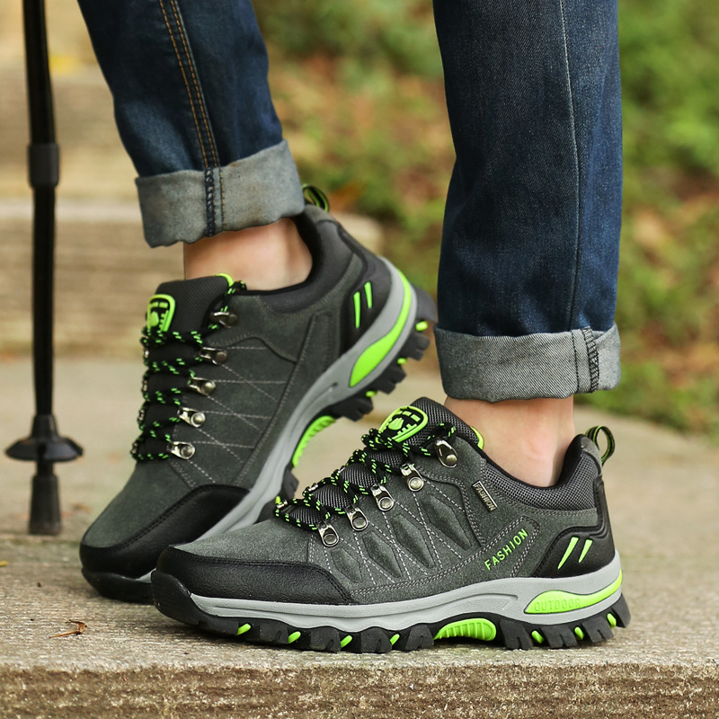 8018 Outdoor Hiking Shoes Low-top Lovers Casual Sports Shoes Hiking Cross-country Shoes Cross-border Large Size Men's and Women's Shoes