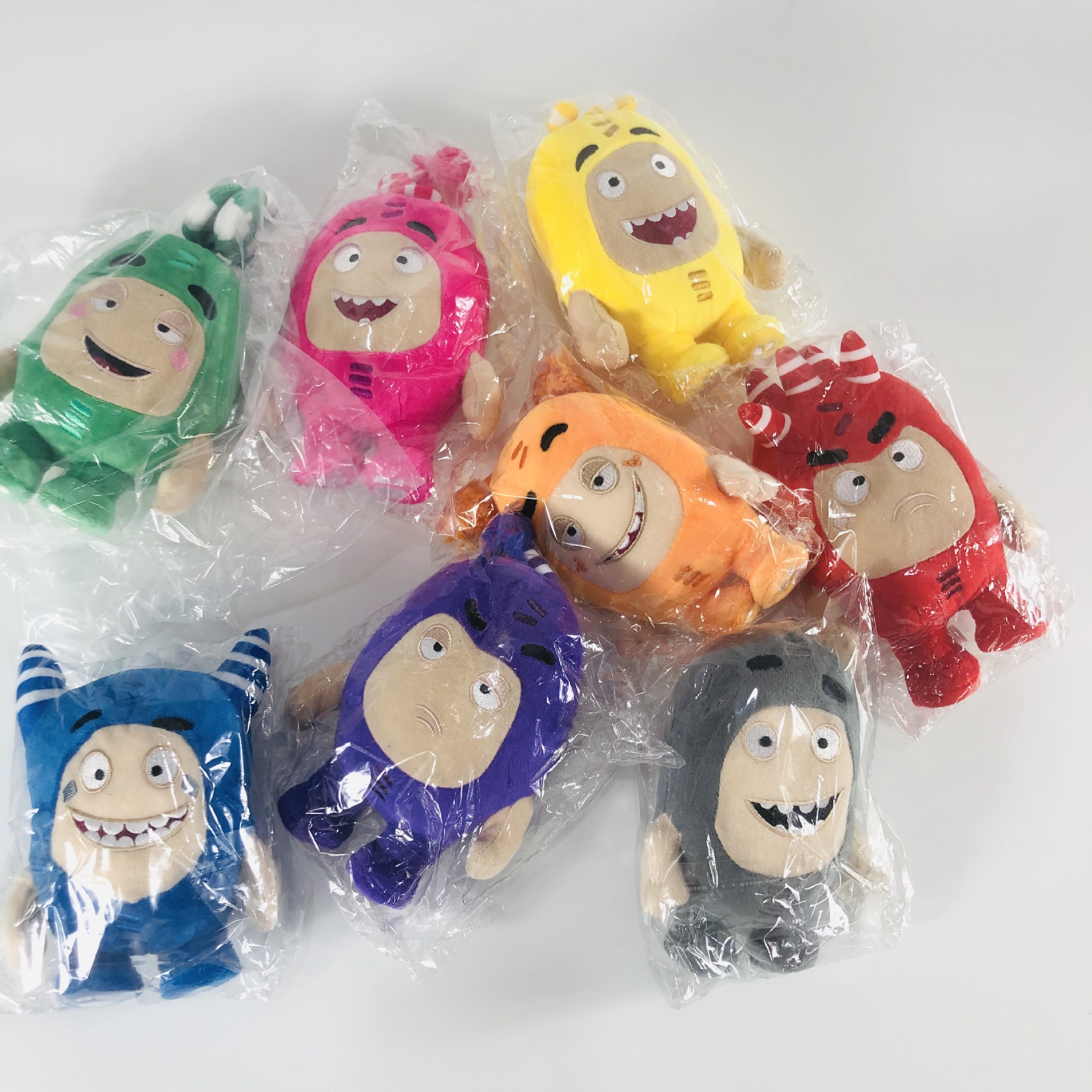 Cartoon cute Bao Qi Bing plush toy Oddbods Qi Bao Meng Bing plush toy wholesale