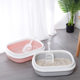 P spot wholesale high side with cat litter shovel anti-splash Oval semi-closed medium cat toilet pet litter box