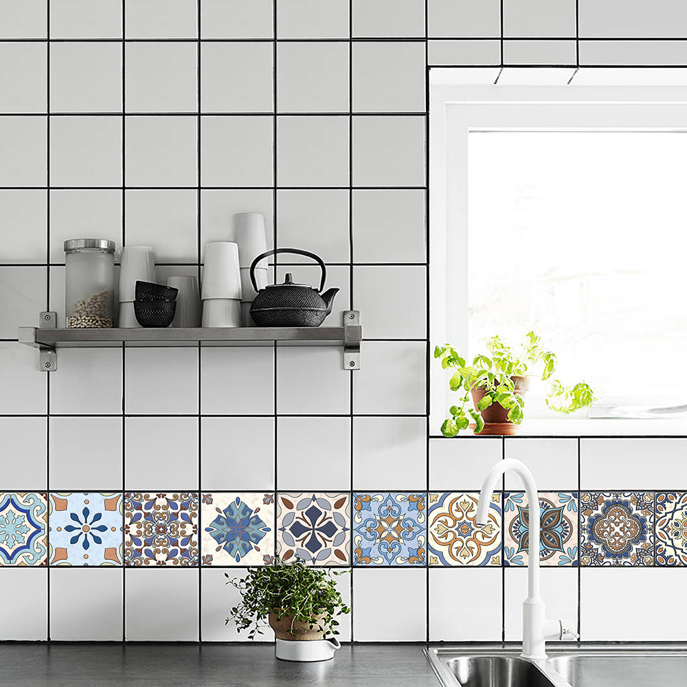 Charming Set Fashion Creative Hard Tile Stair Sticker 3d Wall Sticker Waterproof Tile Sticker Oil-proof Cabinet Sticker
