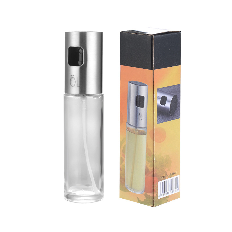 Manufacturers new stainless steel oil bottle glass oil pot gym essential oil barbecue spray bottle spray bottle alcohol disinfection bottle