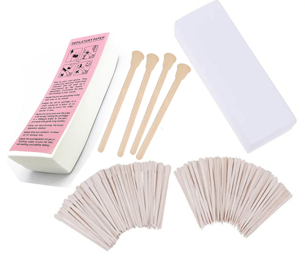 Supply disposable wooden stick wooden stick hair wax stick beauty stirring scraping wax tuning wax hair removal stick eyebrow repair stick large small size