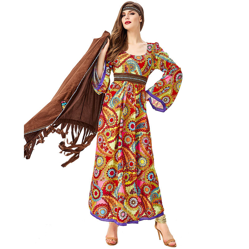 70 s Retro Disco Hippy costume hippie costume Actress Primitive Tribal Goddess