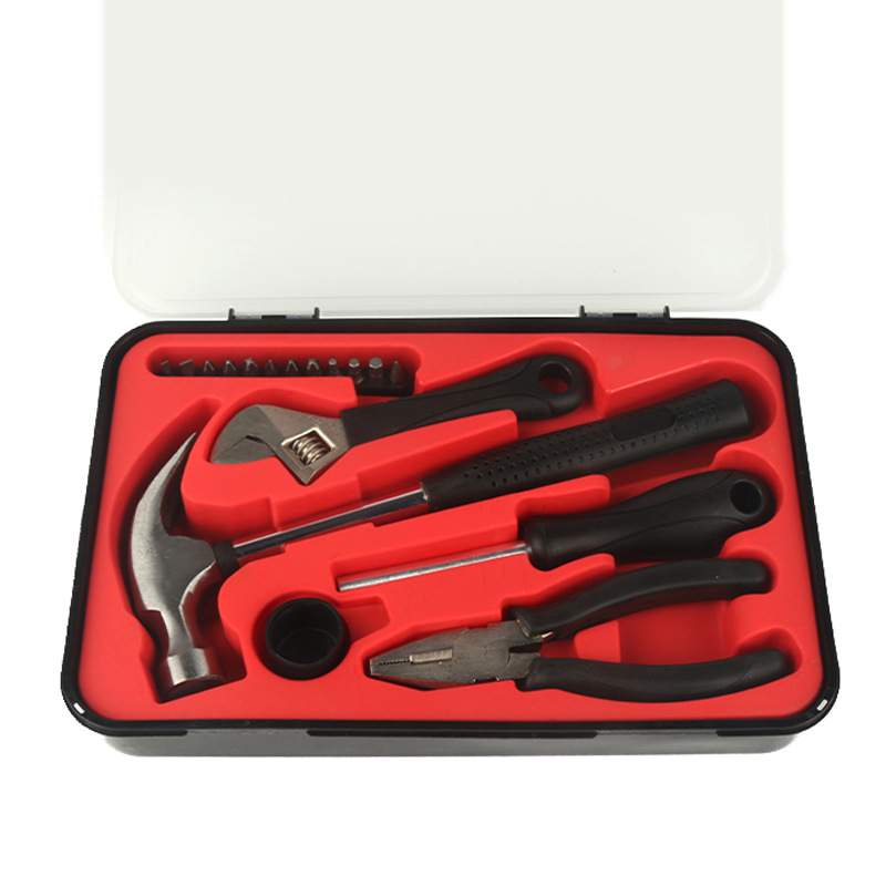 Wholesale 17-piece set of household hardware toolbox hardware tools Daquan wrench suit manual maintenance tool combination