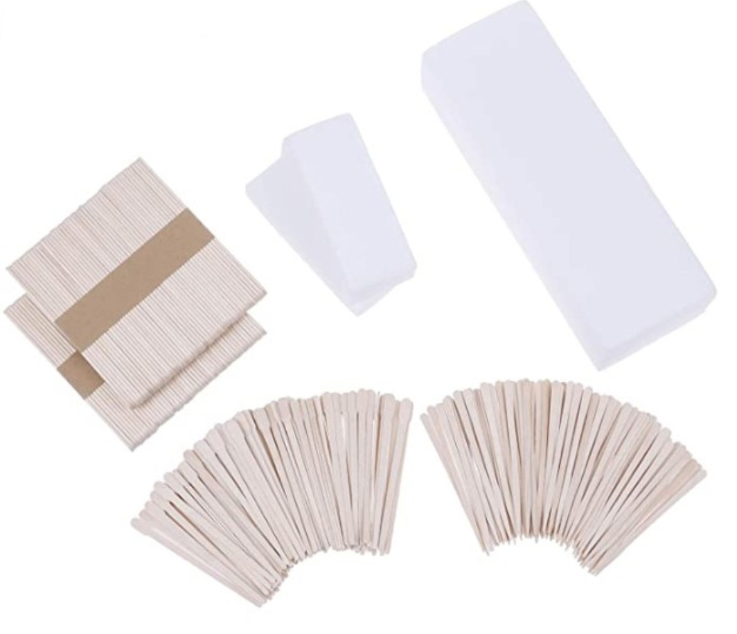 88mm wool wax stick wax stick eyebrow waxing wax scraping wooden sign disposable Depilatory Wax stick set source goods
