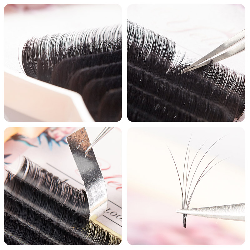 Wholesale eyelashes from Europe and America 0.05 lashes curled false eyelashes natural single root dense arrangement one second flowering grafting eyelashes 