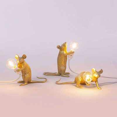 Cross-border Mouse Table Lamp Nordic Animal Lamps Living Room Dining Room Bedroom Clothing Store Cartoon Mouse Resin Table Lamp