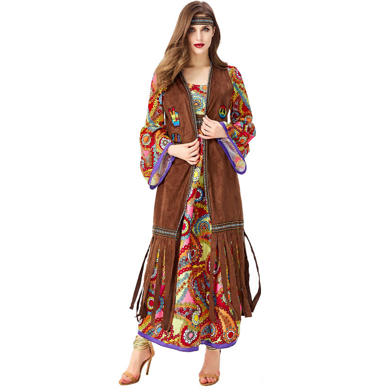 70 s Retro Disco Hippy costume hippie costume Actress Primitive Tribal Goddess