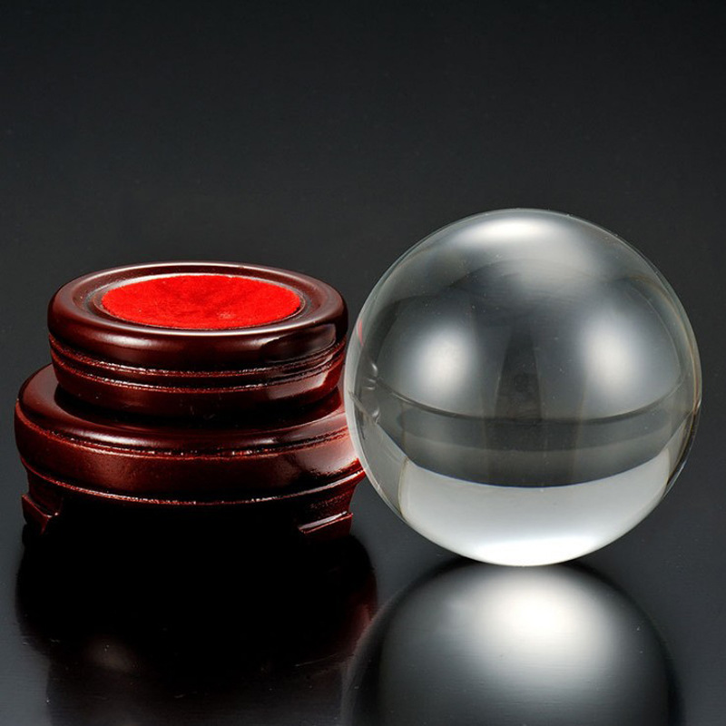 60mm80mm crystal ball base wooden base trapezoidal square glass base wooden support double-layer base decoration