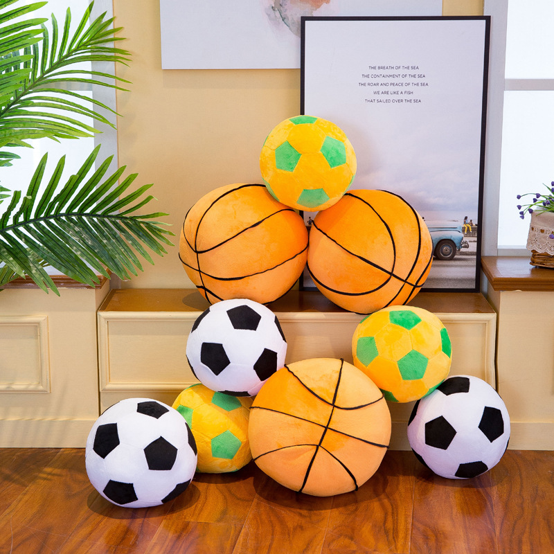 Creative football pillow cushion large spherical plush toy football mascot commemorative children gift wholesale