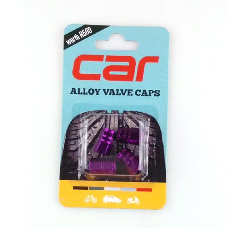 Personalized tire cap aluminum alloy valve cover car valve cap Universal belt packaging 4 one card