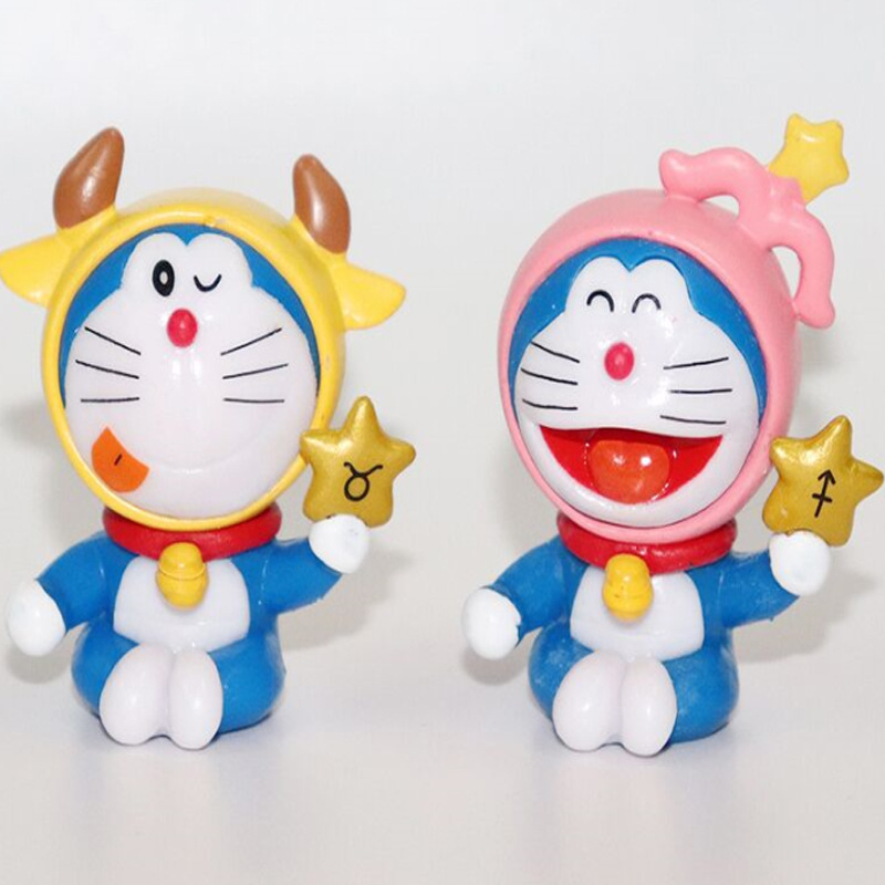 12 constellation Doraemon Doraemon Doraemon Doraemon Doraemon blue fat doll decoration bouquet doll car decoration
