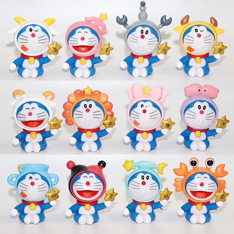 12 constellation Doraemon Doraemon Doraemon Doraemon Doraemon blue fat doll decoration bouquet doll car decoration