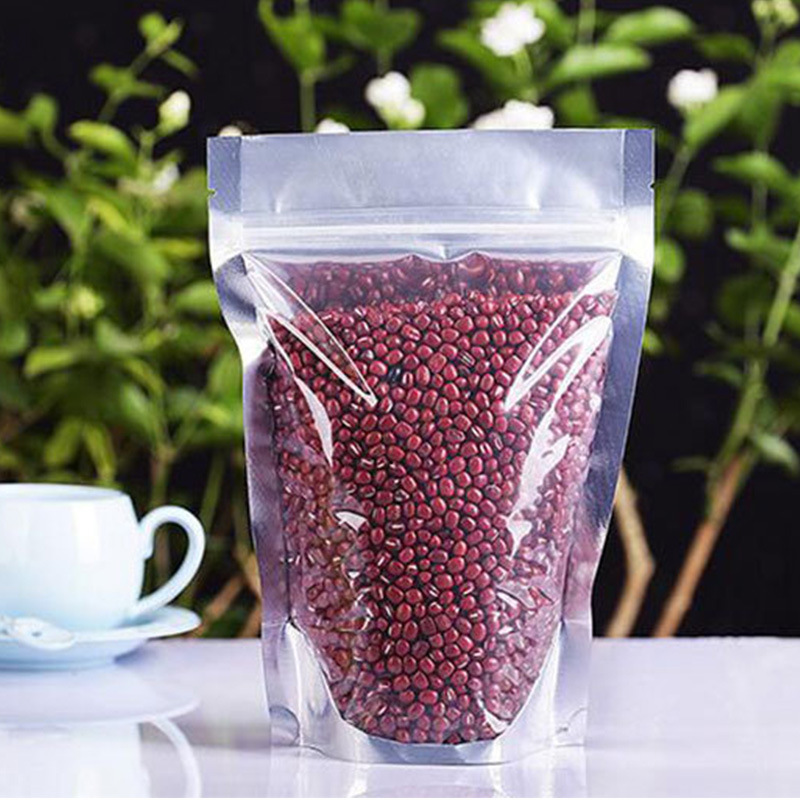 Yin and Yang zipper aluminum foil bag translucent seal bag cat and dog food tea food packaging aluminum foil self-standing bag