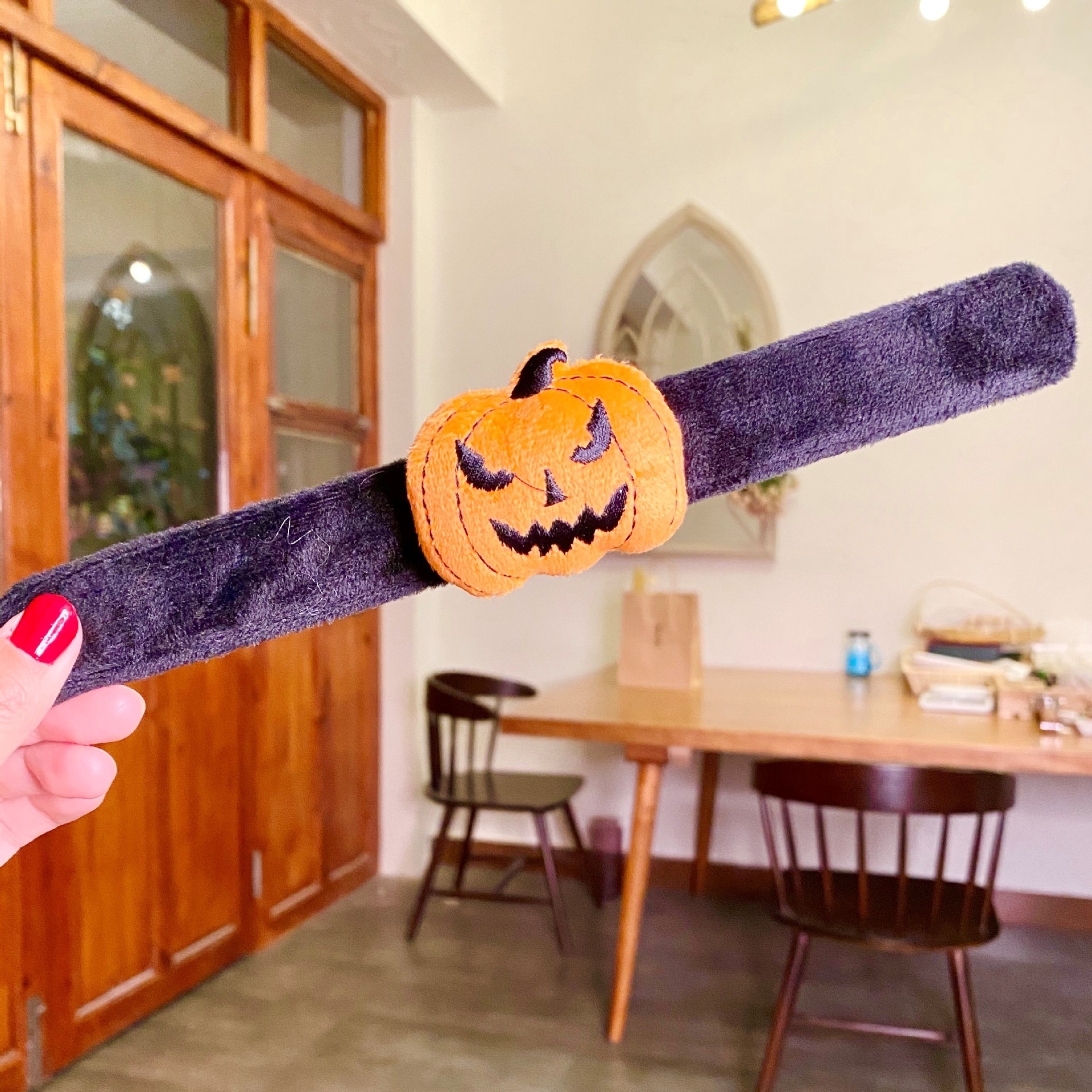 Cross-border Explosions Halloween Snap Circle Ghost Festival Cute Bracelet Funny Spider Pumpkin Clap Circle Children's Small Gift