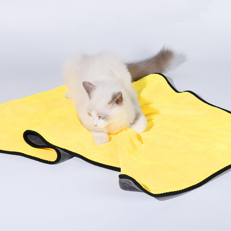 Factory wholesale pet absorbent towel thickened cat dog bath bath towel large not easy to drop towel wholesale