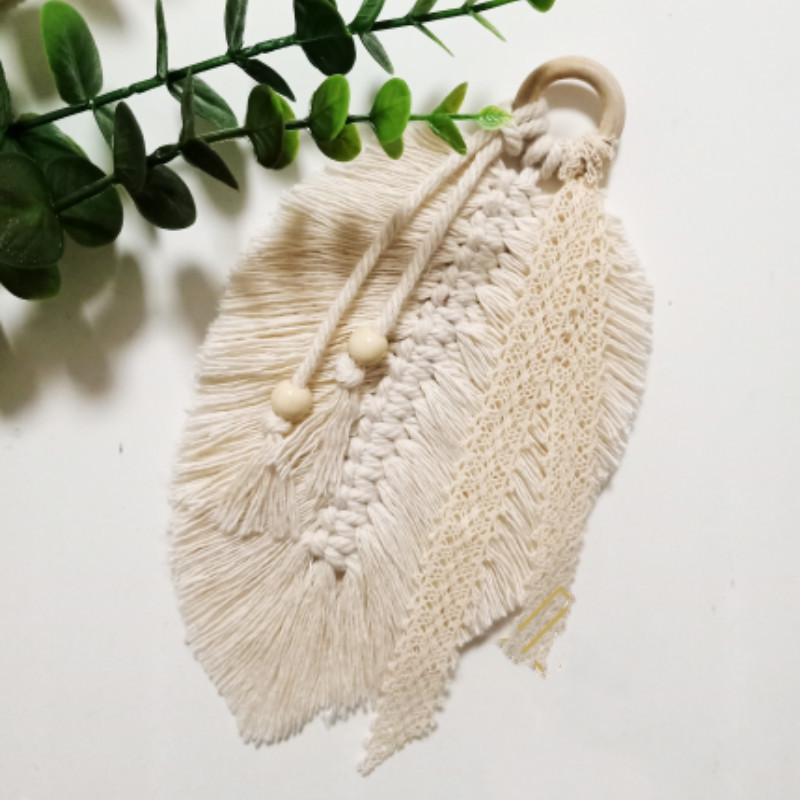 Pure hand-woven Nordic style cotton rope tassel Round Square heart-shaped non-slip heat-insulating bowl mat placemat coaster